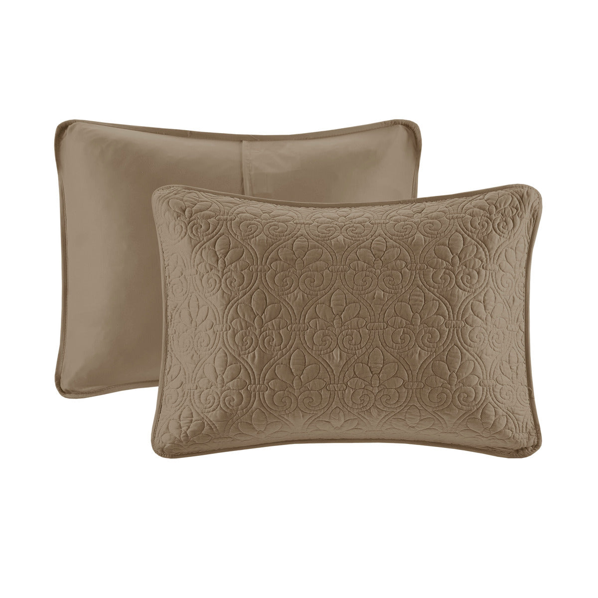 Reversible Quilt Set King/Cal King with Antimicrobial Finish - Mocha