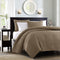 Reversible Quilt Set King/Cal King with Antimicrobial Finish - Mocha