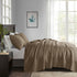 Reversible Quilt Set King/Cal King with Antimicrobial Finish - Mocha