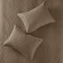 Reversible Quilt Set King/Cal King with Antimicrobial Finish - Mocha