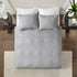Reversible Quilt Set with Antimicrobial Treatment - Grey Full/Queen