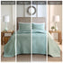 Seafoam Reversible Bedspread Set with Quilted Medallion Design - King/Cal King