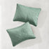 Seafoam Reversible Bedspread Set with Quilted Medallion Design - King/Cal King