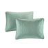 Seafoam Reversible Bedspread Set with Quilted Medallion Design - King/Cal King