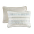 Seersucker Quilt Set with Antimicrobial Finish - Taupe Blue