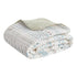 Seersucker Quilt Set with Antimicrobial Finish - Taupe Blue