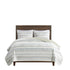Seersucker Quilt Set with Antimicrobial Finish - Taupe Blue