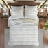 Seersucker Quilt Set with Antimicrobial Finish - Taupe Blue