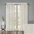 Solid Crushed Curtain Panel Pair with Sheer Texture - White