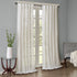 Solid Crushed Curtain Panel Pair with Sheer Texture - White