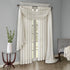 Solid Crushed Curtain Panel Pair with Sheer Texture - White