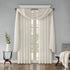 Solid Crushed Curtain Panel Pair with Sheer Texture - White