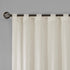 Solid Crushed Curtain Panel Pair with Sheer Texture - White