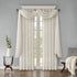 Solid Crushed Curtain Panel Pair with Sheer Texture - White