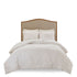 Tufted Cotton Chenille Palm Comforter Set with Palm Leaf Design - Off White