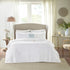 White Reversible Ruffle Quilt Set with Embroidered Throw Pillow - King/Cal King