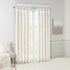 White Twist Tab Lined Window Curtain Panel with Privacy Lining - 50" x 84"