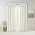 White Twist Tab Lined Window Curtain Panel with Privacy Lining - 50" x 84"