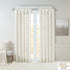 White Twist Tab Lined Window Curtain Panel with Privacy Lining - 50" x 84"