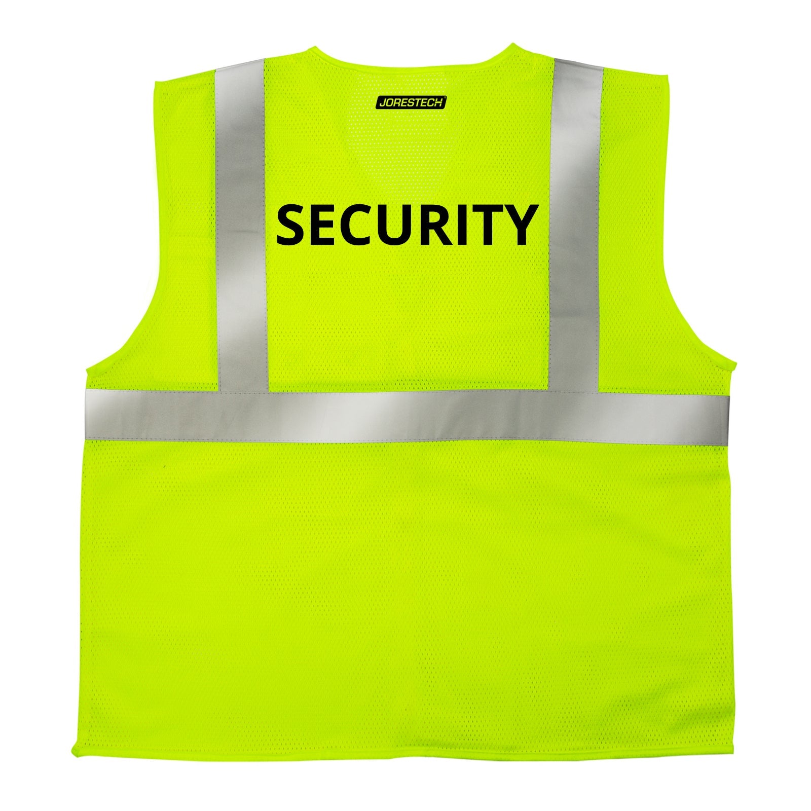 Printed Hi-Vis Mesh Safety Vest with 2” Reflective Strips and Pocket - Lime
