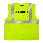 Printed Hi-Vis Mesh Safety Vest with 2” Reflective Strips and Pocket - Lime