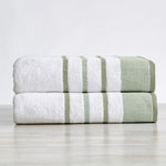 Decorative Cotton Stripe Bath Towel Set - Noelle Collection