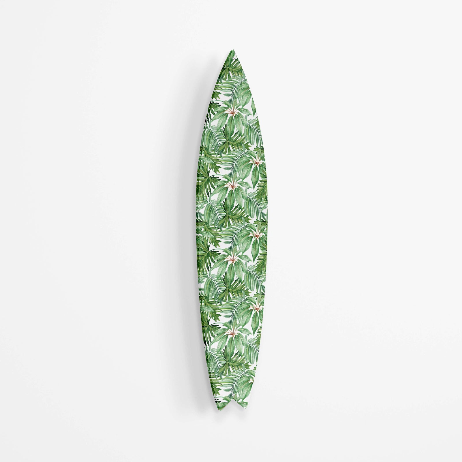 Jungle Green Leaves Acrylic Surfboard Wall Art