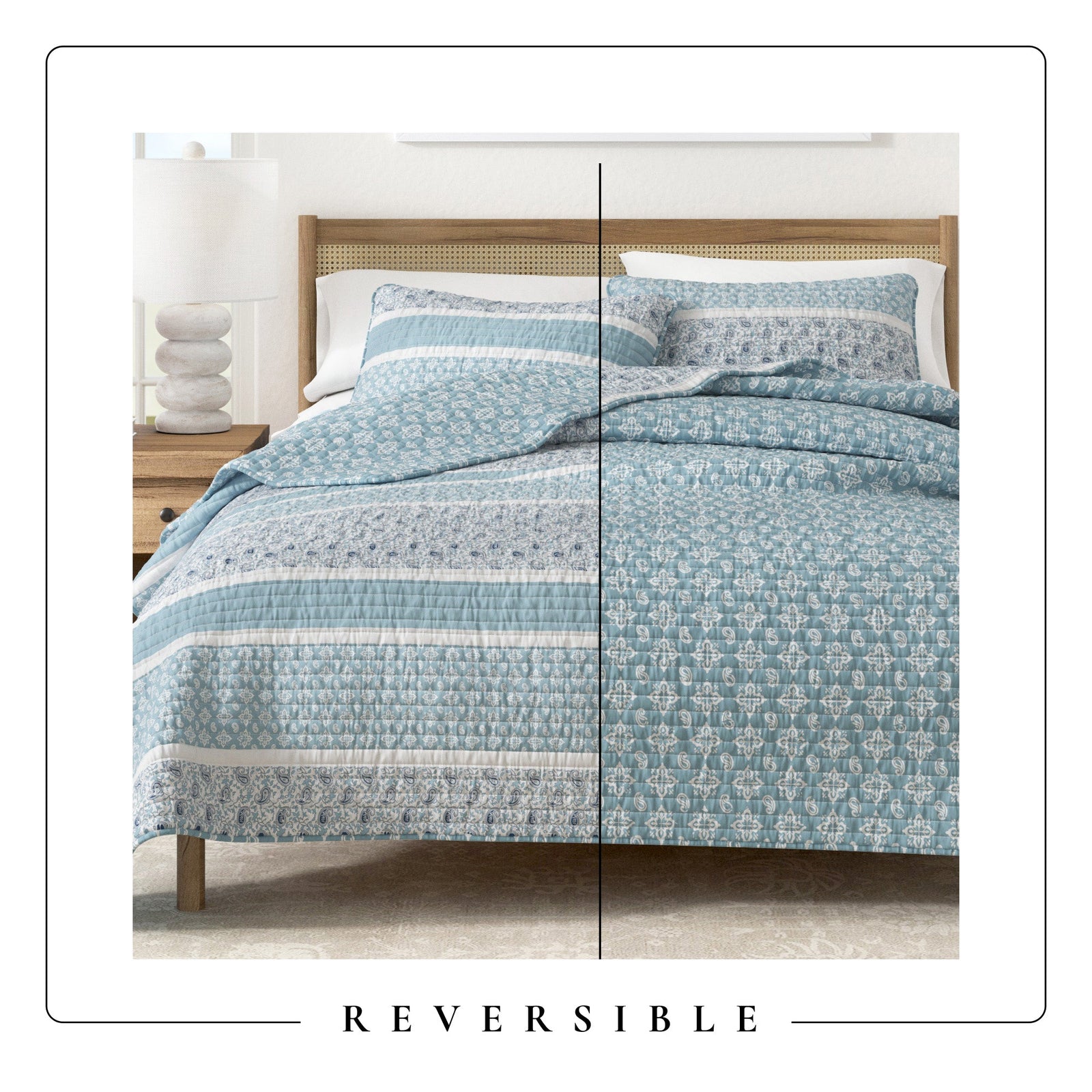 3-Piece Stripe Quilt - Kadi Collection