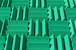 4 Inch Acoustic Foam Wedge Style Panels - 13 Color Options