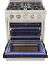 Kucht 30" Freestanding Professional Gas Range Liquid Propane KFX3000X/LP-BK