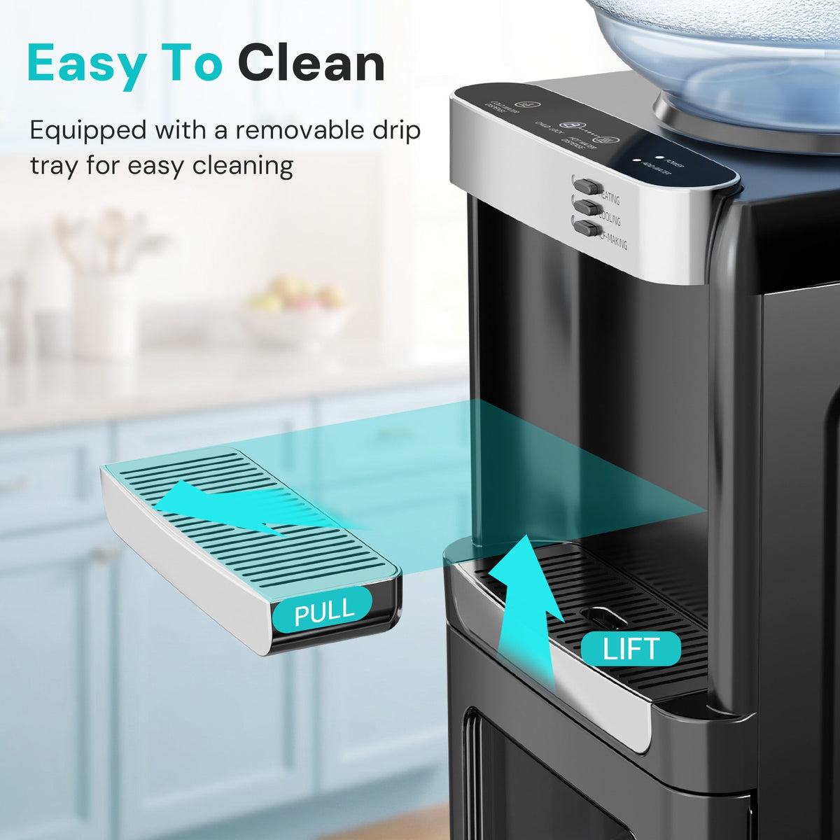 Kismile 3 in 1 Water Cooler Dispenser with Ice Maker WD5815