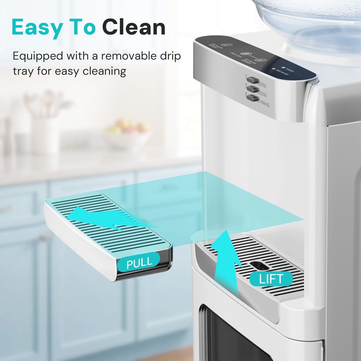 Kismile 3 in 1 Water Cooler Dispenser with Ice Maker WD5815
