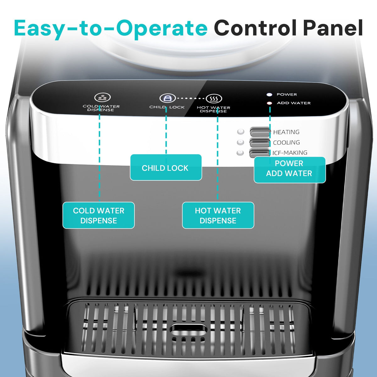 Kismile 3 in 1 Water Cooler Dispenser with Ice Maker WD5815
