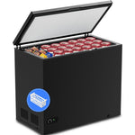 Kismile 7.0/3.5 Cubic Feet Chest Freezer with Removable Basket Free Standing