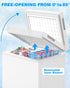 Kismile 7.0/3.5 Cubic Feet Chest Freezer with Removable Basket Free Standing