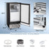 Kismile Commercial Built-in Ice Maker Machine,80Lbs/Day,Under Counter Ice Cube Maker with 24H Timer,Reversible Door,Built-in Freestanding Ice Maker for Home & Office(Silver)