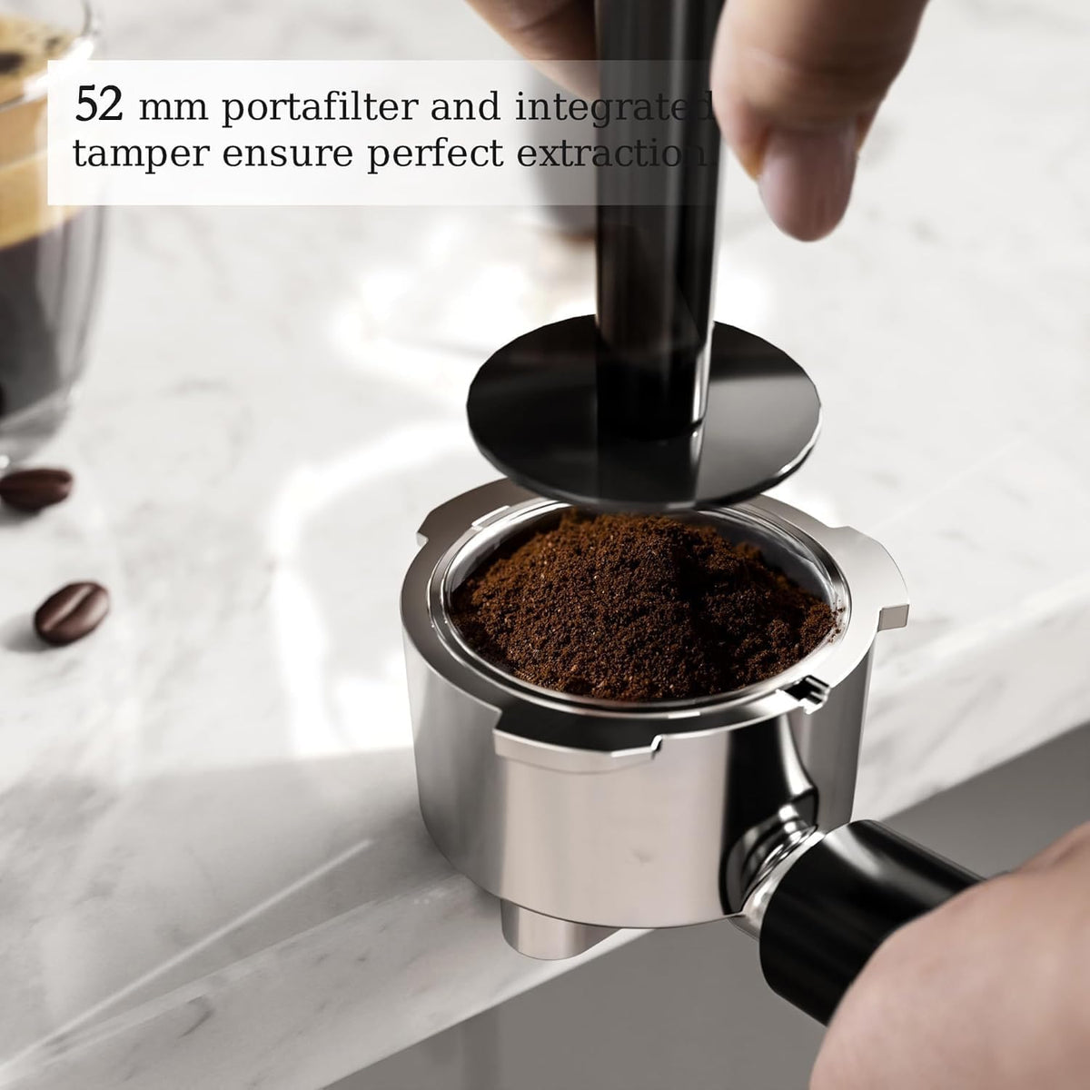 Kismile Espresso Machine 20 Bar, with Milk Frother Steam Wand CM8032