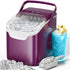 Kismile Ice Makers Countertop with Handle,8 Cubes in 6 Mins,Portable Ice Machine with Self-Cleaning for Home 58012RIM0