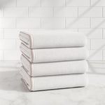 Cotton Border-Stitched 6-Piece Towel Set - Valery Collection