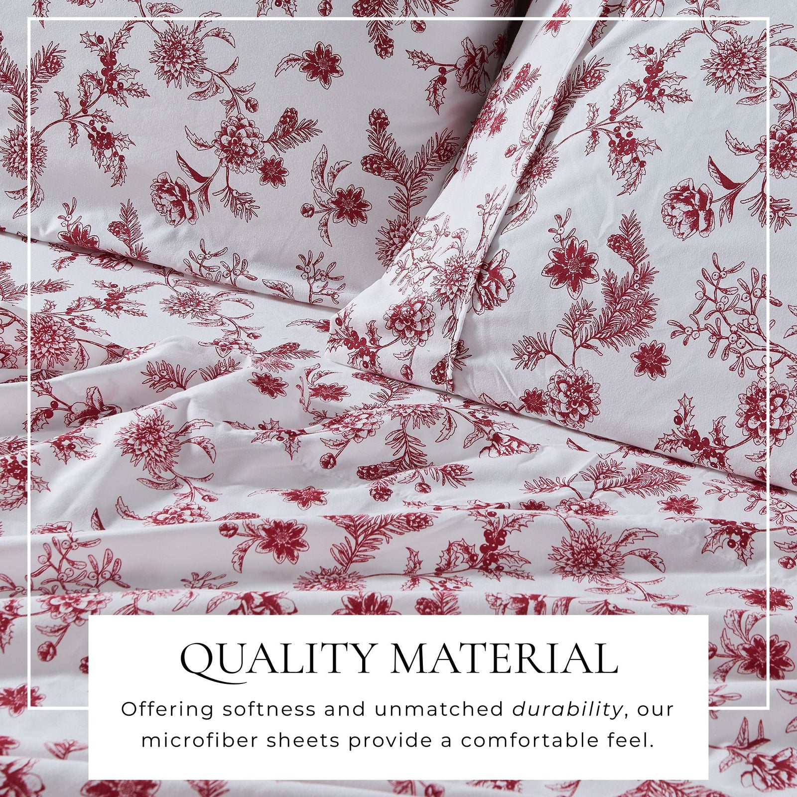 4 Piece Watercolor Floral Microfiber Sheet - Delia Collection