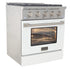 Kucht 30" Gas Range in Stainless Steel with White Oven Door, KNG301-W