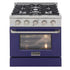 Kucht 30" Propane Range, Stainless Steel, Blue Oven Door, KNG301/LP-B