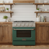 Kucht 30" Propane Range, Stainless Steel, Green Oven Door, KNG301/LP-G