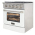 Kucht 30" Propane Range, Stainless Steel White Oven Door, KNG301/LP-W