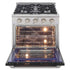 Kucht 30" Propane Range, Stainless Steel,Black Oven Door, KNG301/LP-K