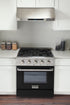 Kucht 30" Propane Range, Stainless Steel,Black Oven Door, KNG301/LP-K