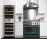Kucht 36" Gas Range, Stainless Steel with Green Oven Door, KNG361-G