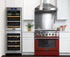Kucht 36" Gas Range, Stainless Steel with Red Oven Door, KNG361-R