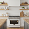 Kucht 36" Gas Range, Stainless Steel with White Oven Door, KNG361-W