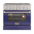 Kucht 36" Propane Range in Stainless Steel, Blue Door, KNG361/LP-B